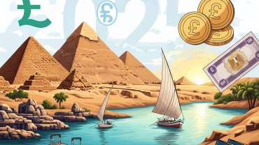 Panoramic view of the Grand Egyptian Museum (GEM) with the Giza Pyramids in the background, symbolizing the trip to Egypt cost 2025 and the comprehensive travel experience.